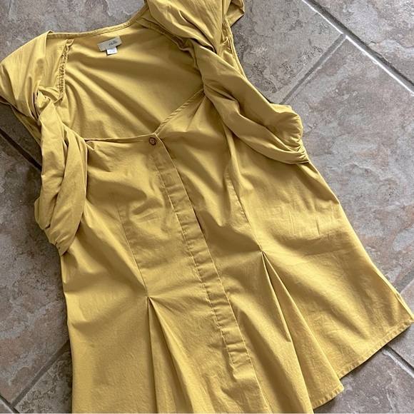 ⭐️BOGO FREE⭐️ ANTHROPOLOGIE ODILLE Mustard Sleeveless Blouse - Picture 10 of 11